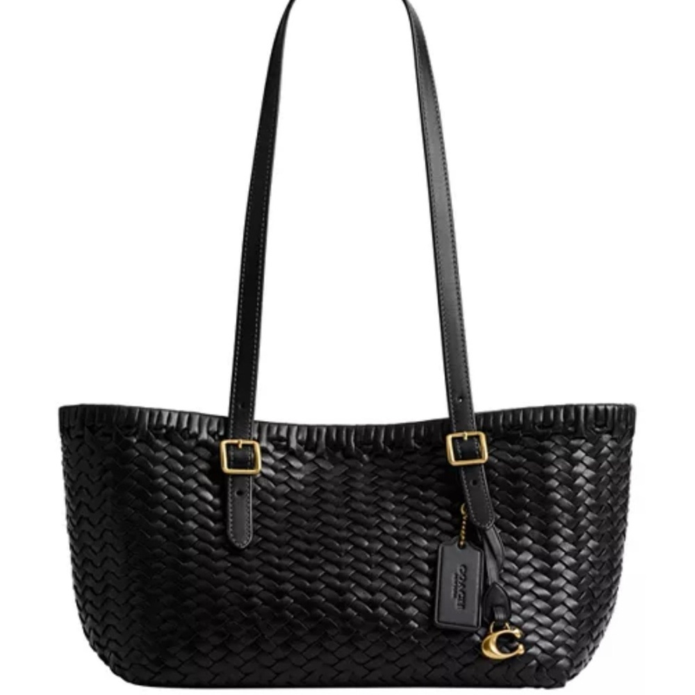 Coach Black Woven Shoulder Bag